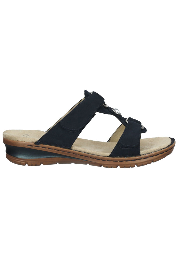 ara Pantoletten Lederimitat Blau