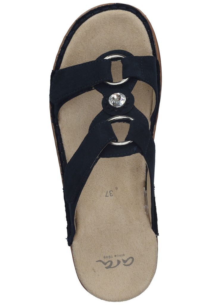 ara Pantoletten Lederimitat Blau