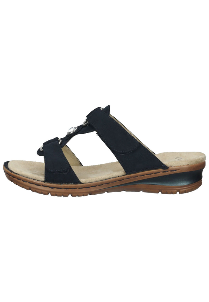 ara Pantoletten Lederimitat Blau