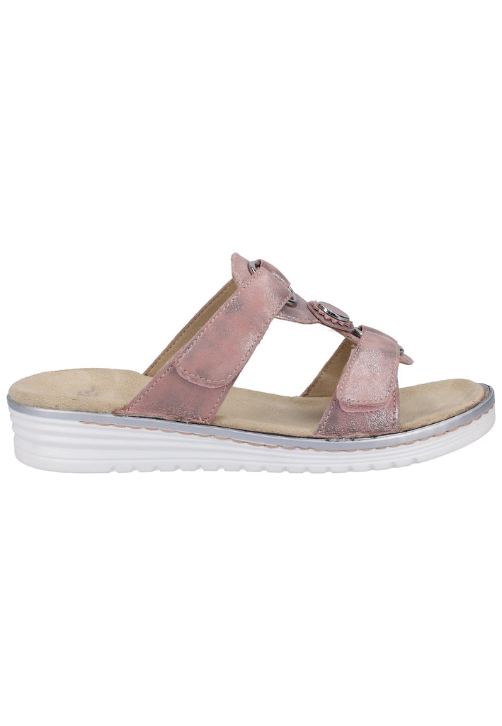 ara Pantoletten Lederimitat Puder