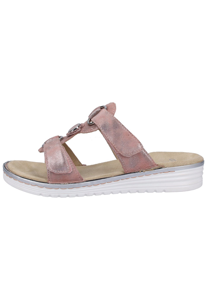 ara Pantoletten Lederimitat Puder