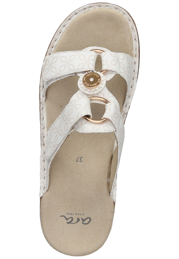 ara Pantoletten Lederimitat Sand