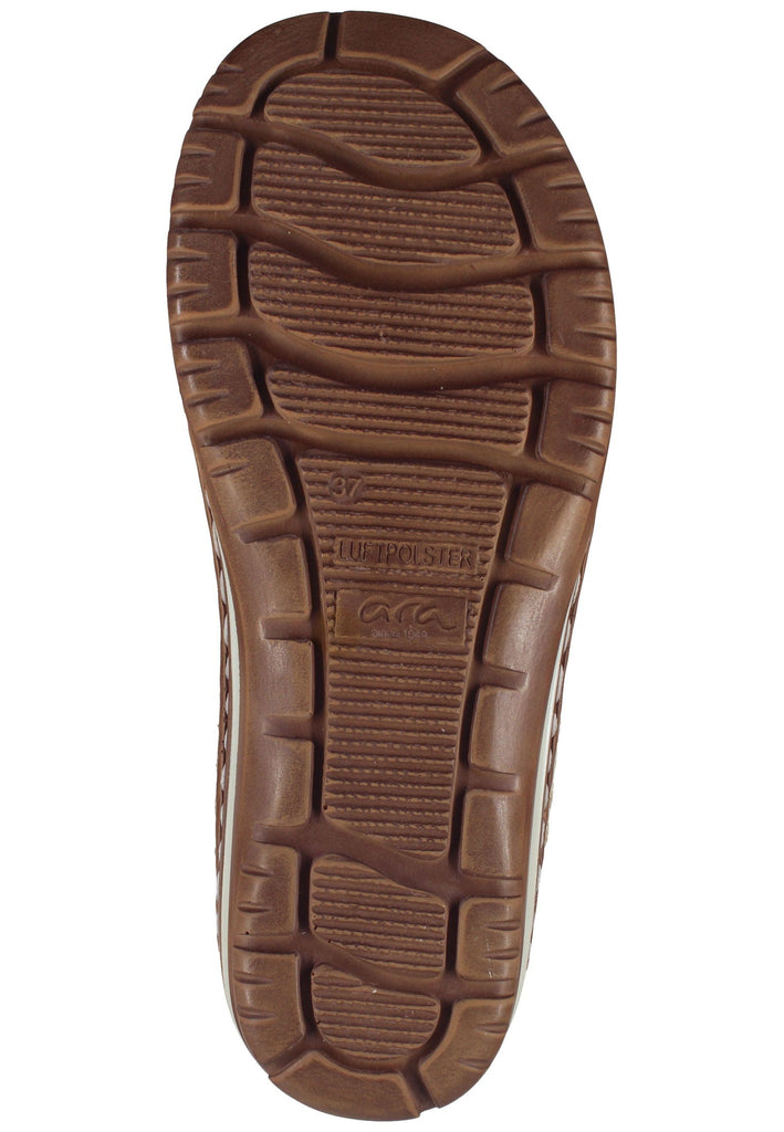 ara Pantoletten Lederimitat Silber