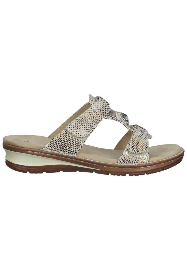 ara Pantoletten Lederimitat Weiß