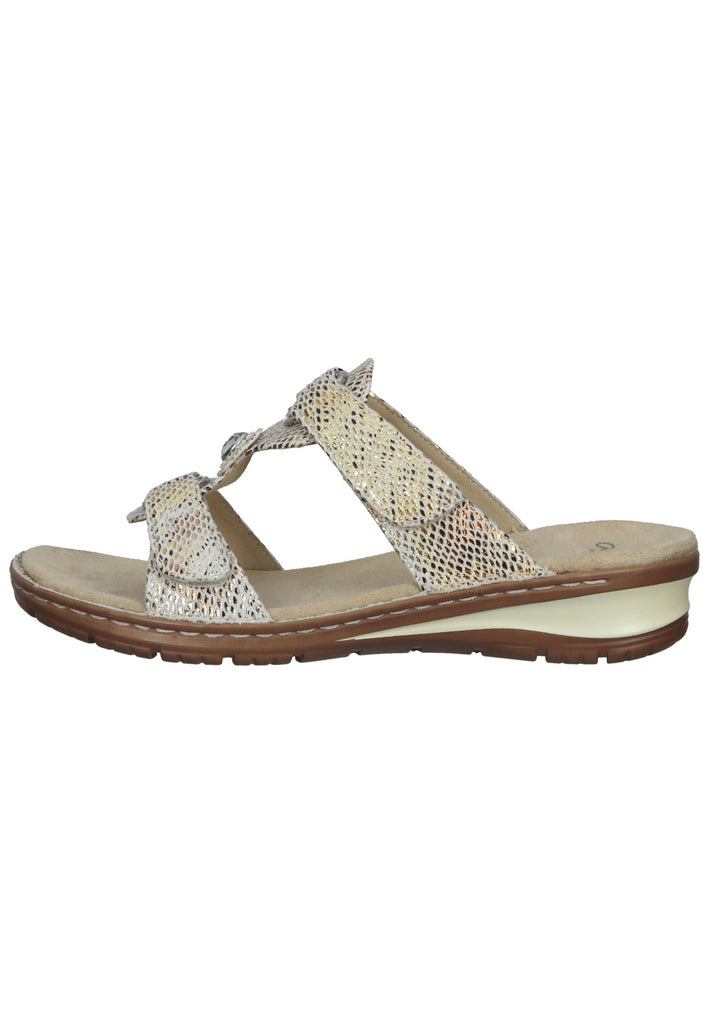 ara Pantoletten Lederimitat Weiß