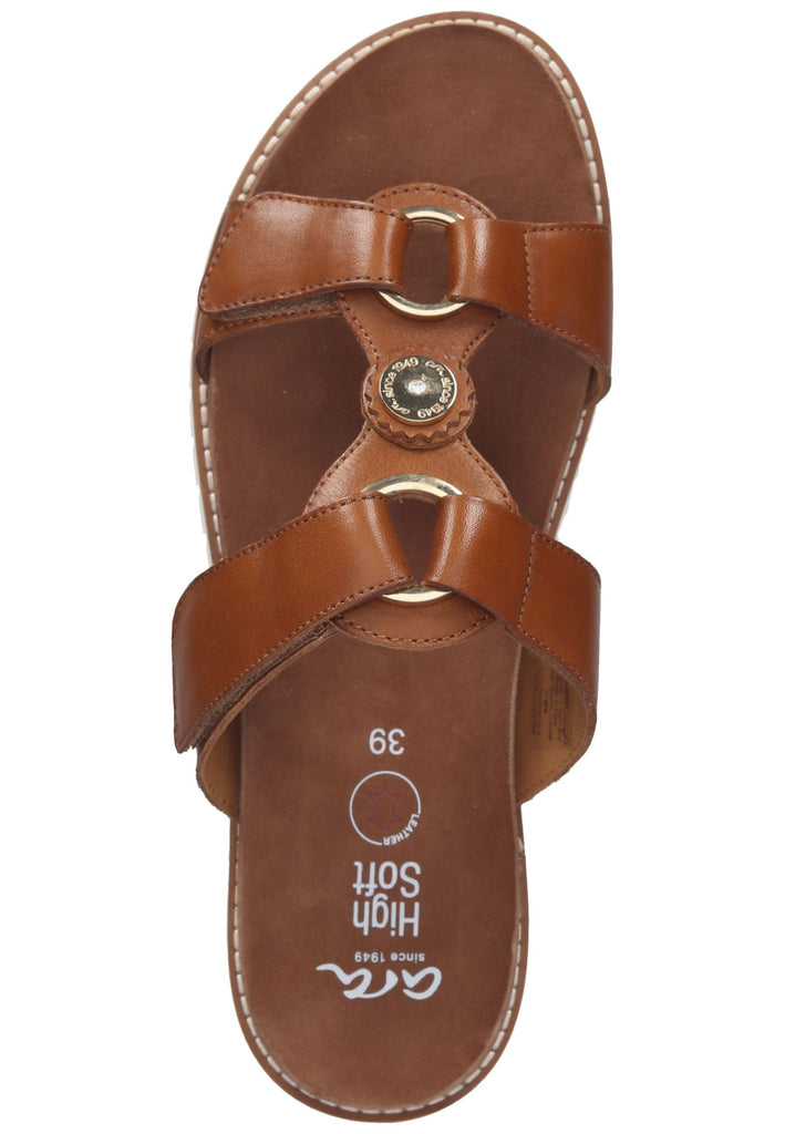 ara Pantoletten Nappaleder Cognac