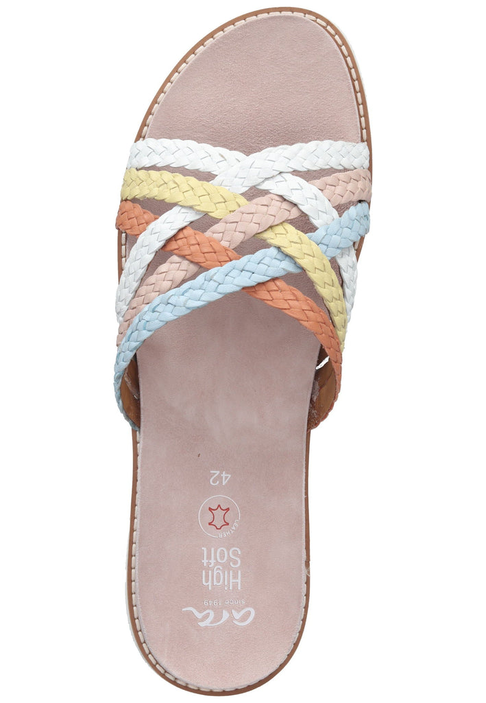 ara Pantoletten Nappaleder Weiß kombi