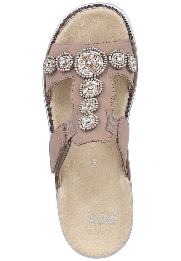 ara Pantoletten Nubukleder Taupe