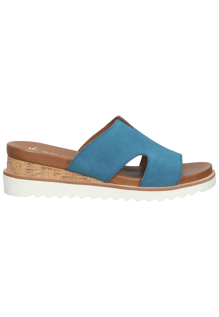 ara Pantoletten Veloursleder Blau