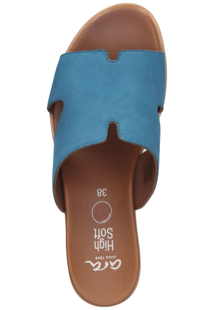ara Pantoletten Veloursleder Blau