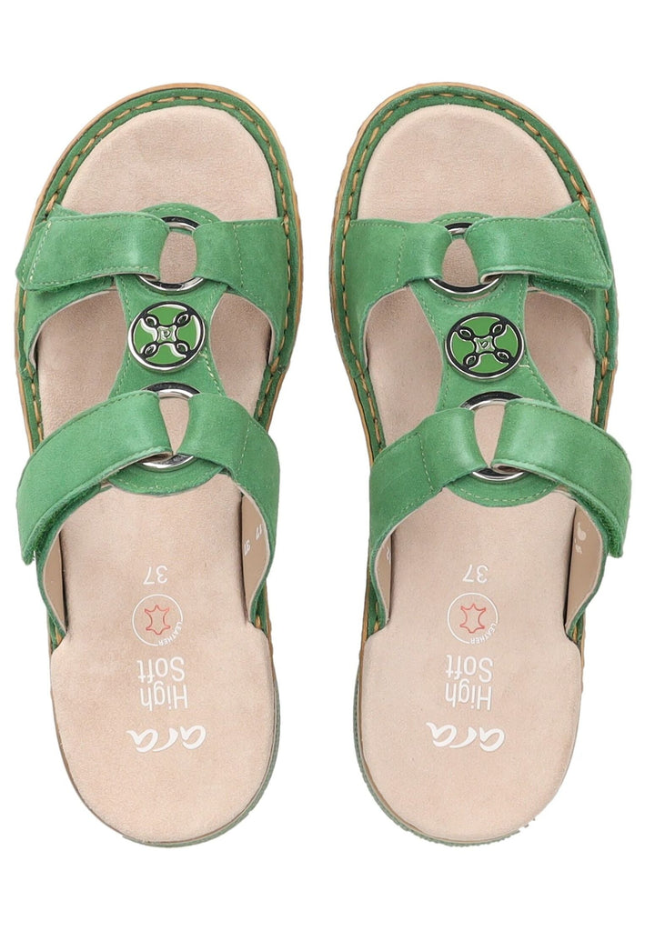 ara Pantoletten Veloursleder Grün