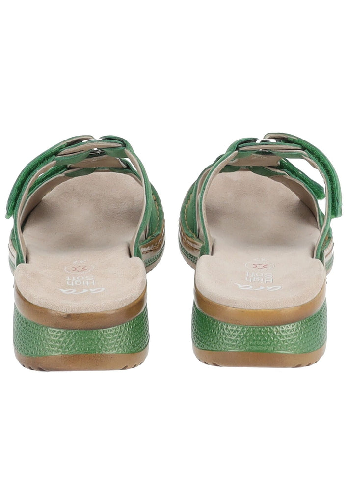 ara Pantoletten Veloursleder Grün