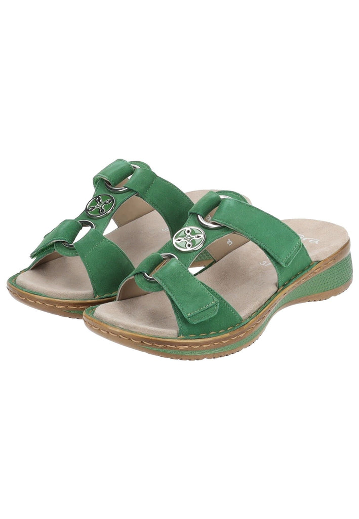 ara Pantoletten Veloursleder Grün