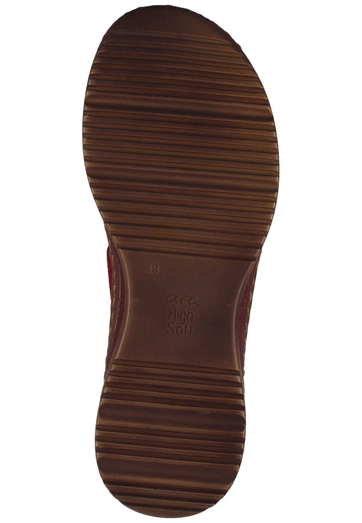 ara Pantoletten Veloursleder Rot