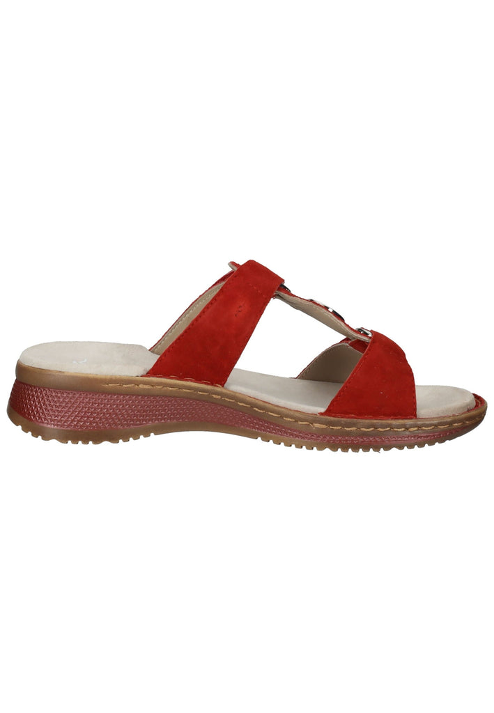 ara Pantoletten Veloursleder Rot