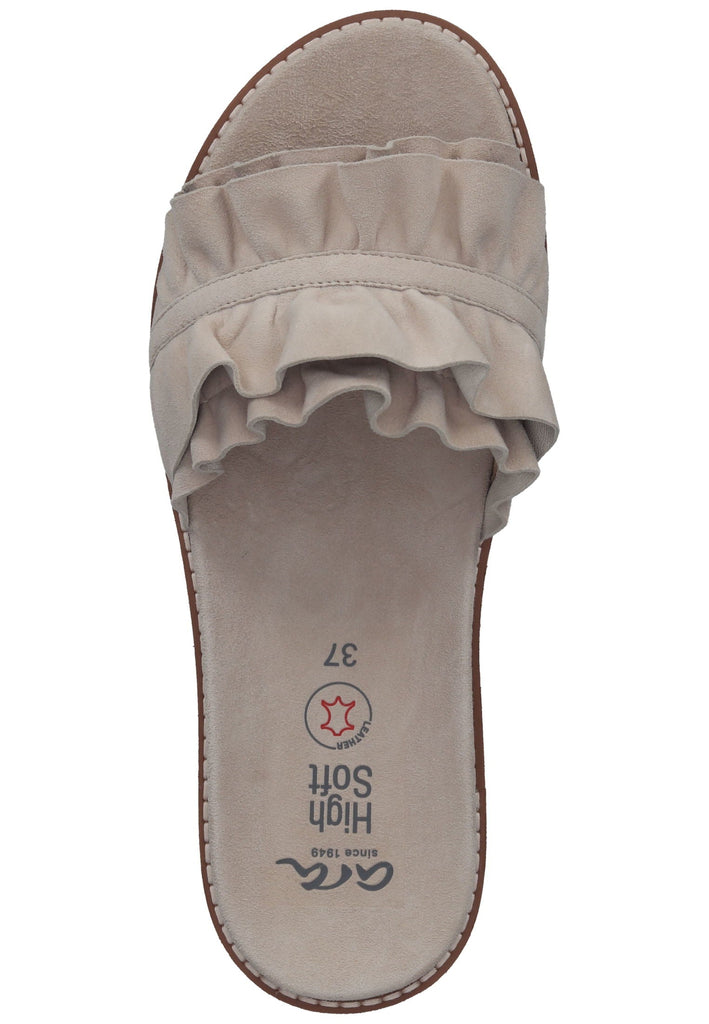 ara Pantoletten Veloursleder Sand