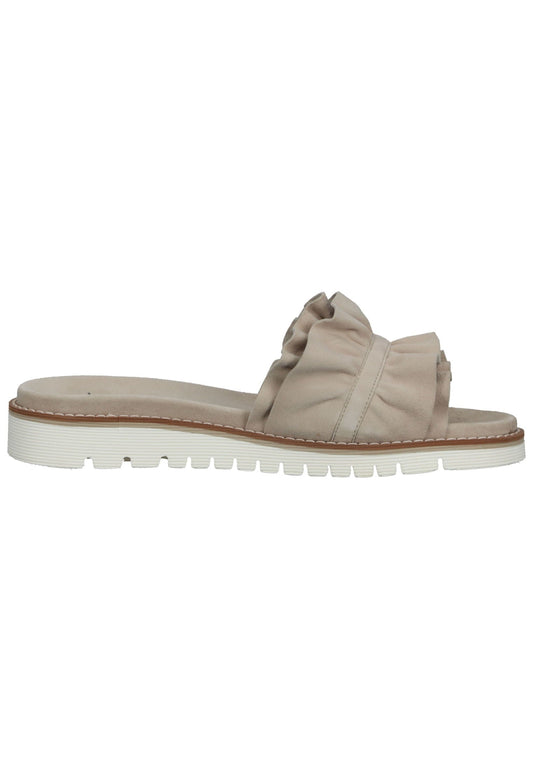 ara Pantoletten Veloursleder Sand
