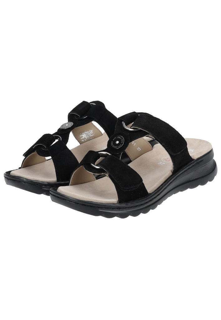 ara Pantoletten Veloursleder Schwarz