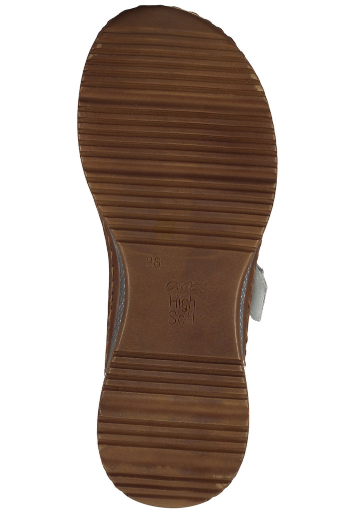 ara Pantoletten Veloursleder Weiß/Silber