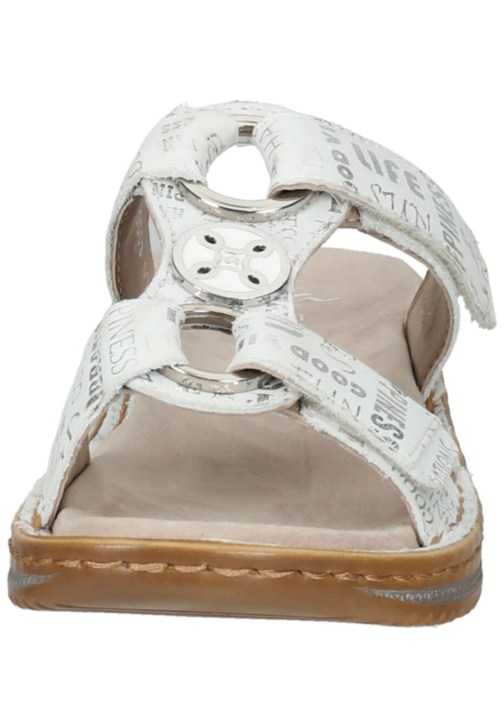 ara Pantoletten Veloursleder Weiß/Silber