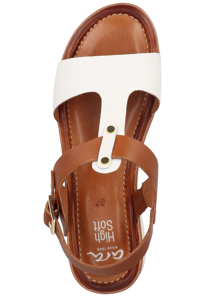 ara Sandalen Glattleder Weiß/Braun