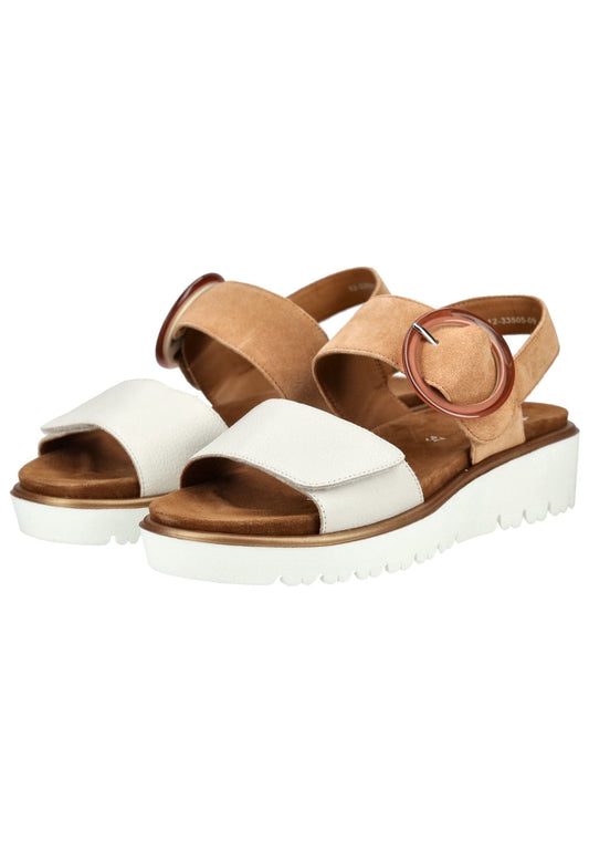ara Sandalen Glattleder Weiß/Braun