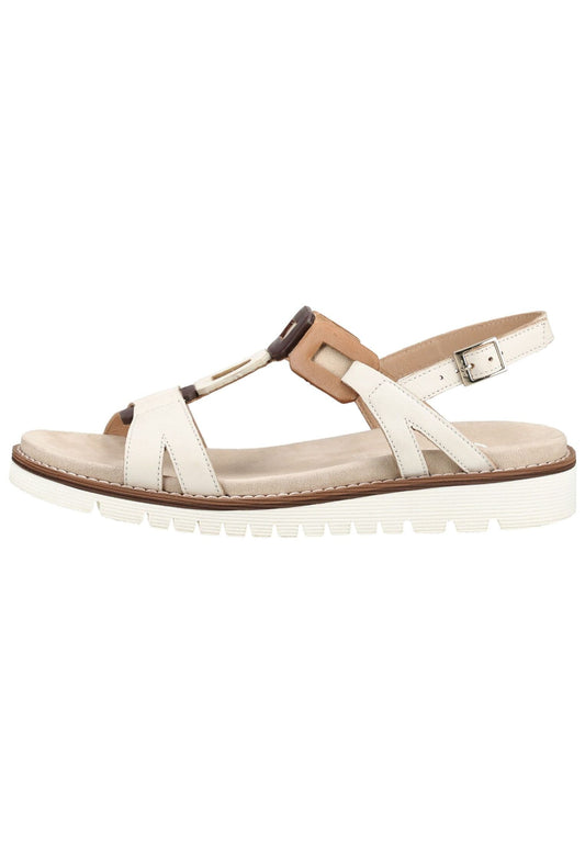ara Sandalen Glattleder Weiß/Braun