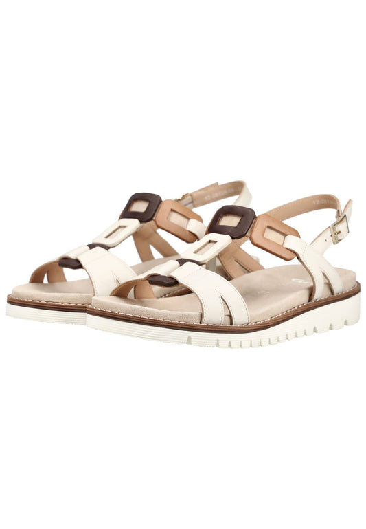 ara Sandalen Glattleder Weiß/Braun