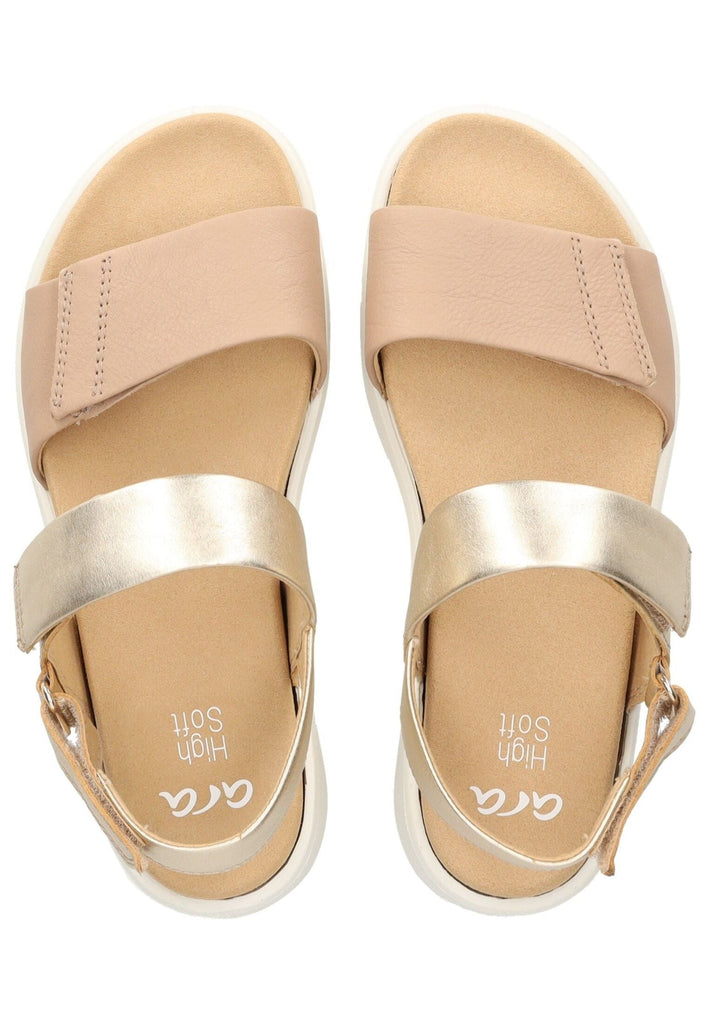 ara Sandalen Leder Beige/Gold