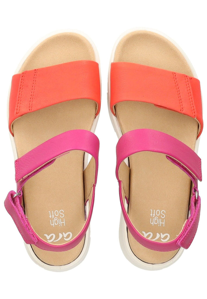 ara Sandalen Leder Orange Multi