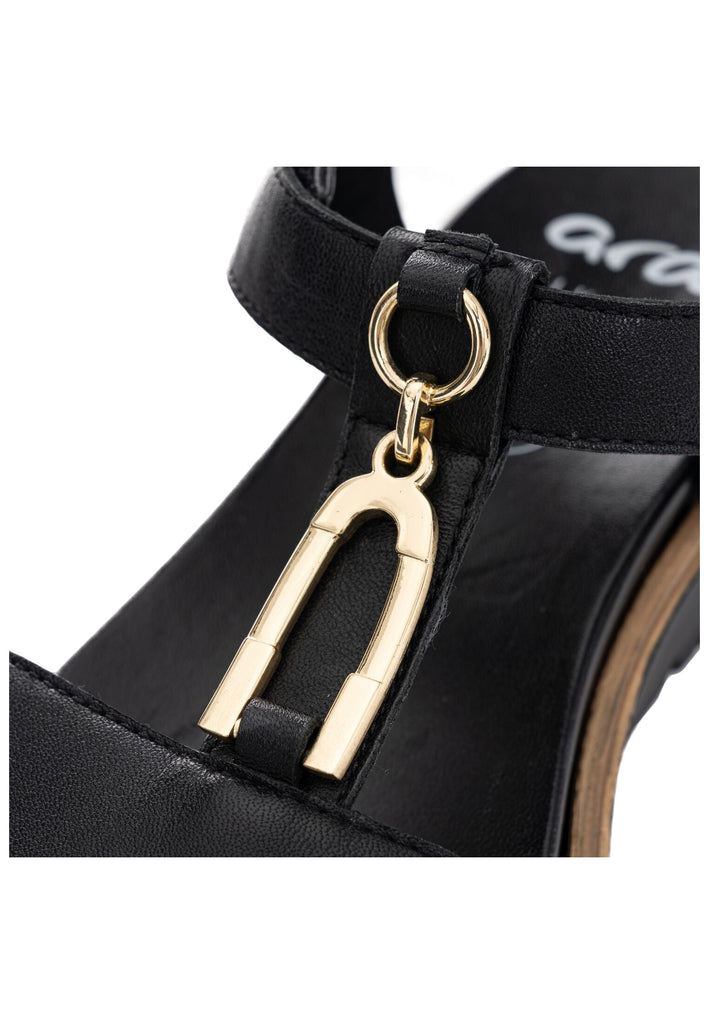 ara Sandalen Leder Schwarz