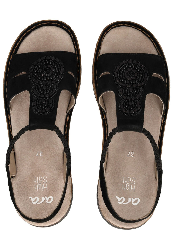 ara Sandalen Leder Schwarz