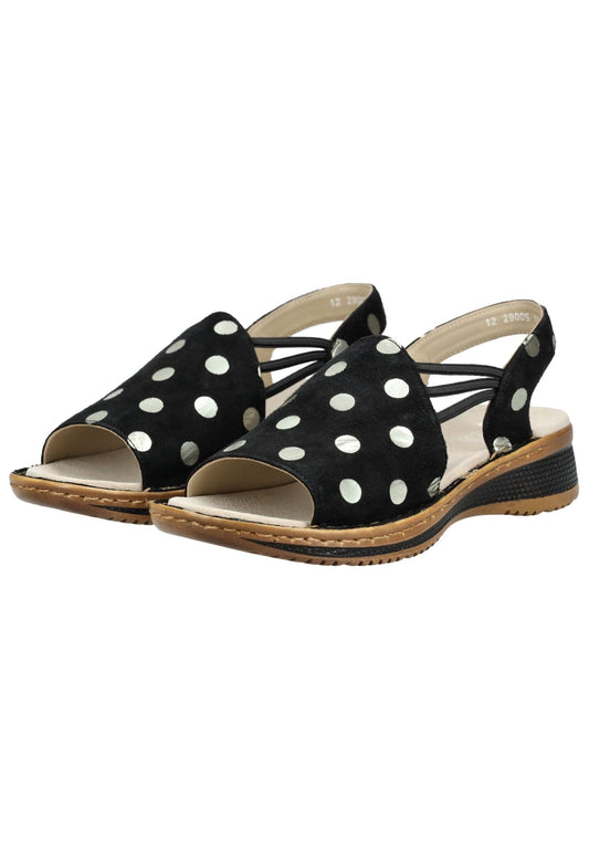 ara Sandalen Leder Schwarz/Weiß
