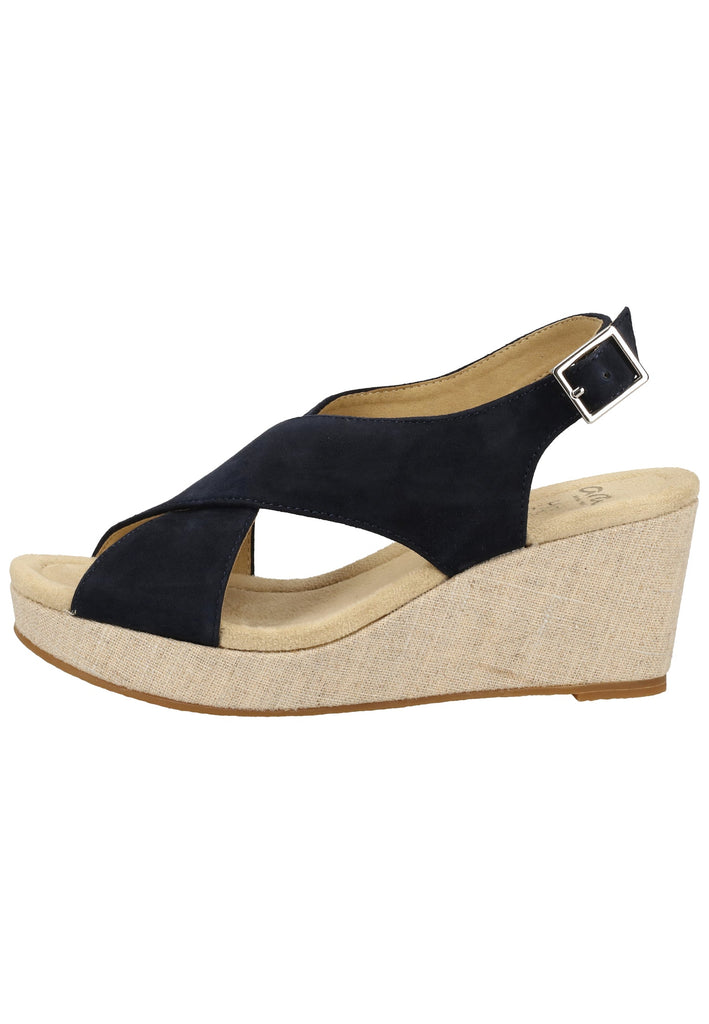 ara Sandalen Veloursleder Blau/Silber