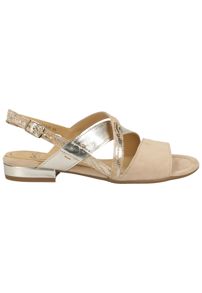 ara Sandalen Veloursleder Camel
