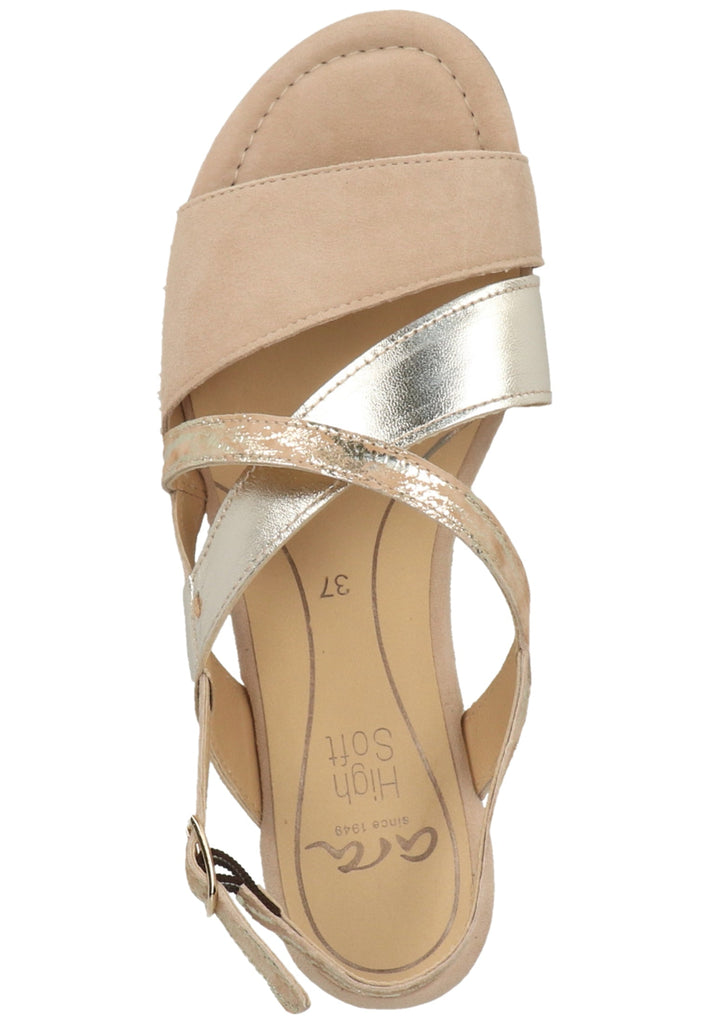 ara Sandalen Veloursleder Camel