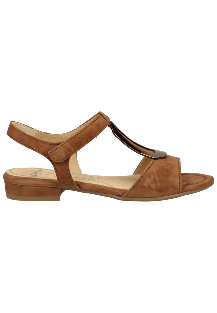 ara Sandalen Veloursleder Cognac
