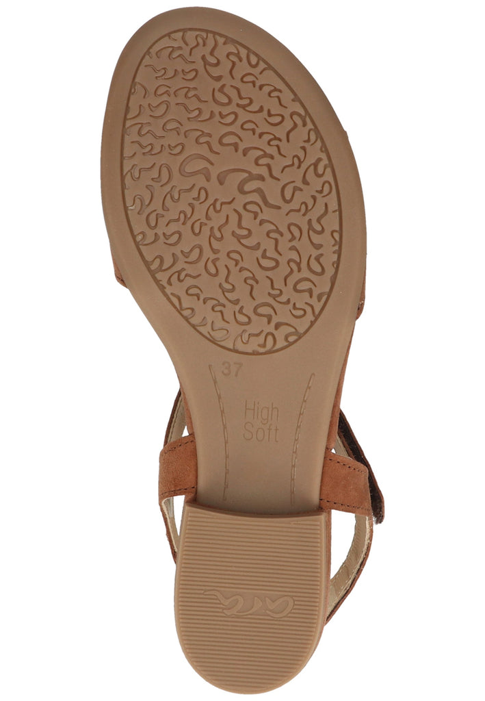 ara Sandalen Veloursleder Cognac
