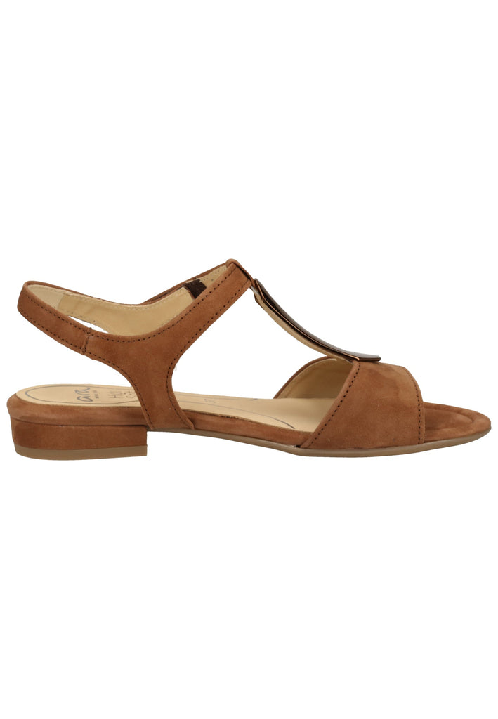 ara Sandalen Veloursleder Cognac