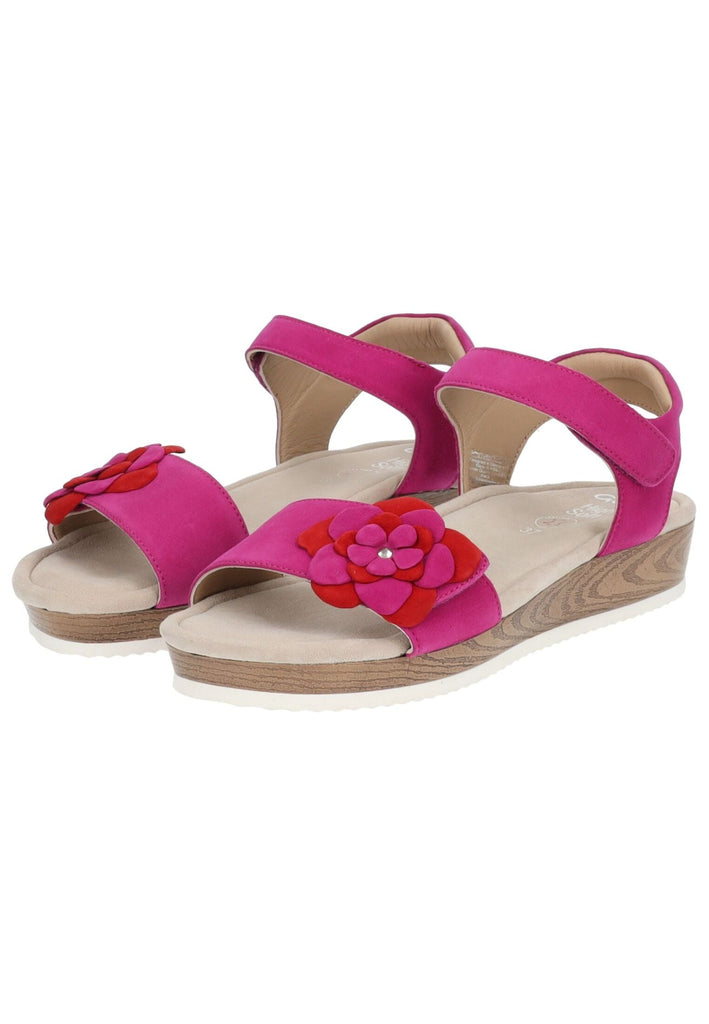 ara Sandalen Veloursleder Pink/Rot