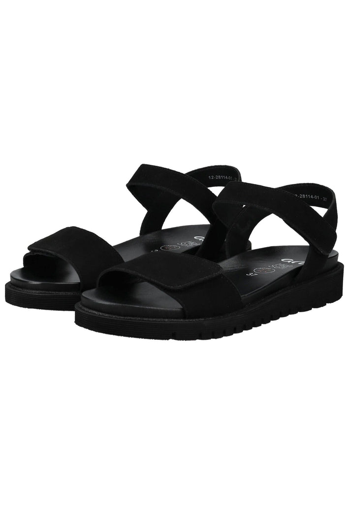 ara Sandalen Veloursleder Schwarz