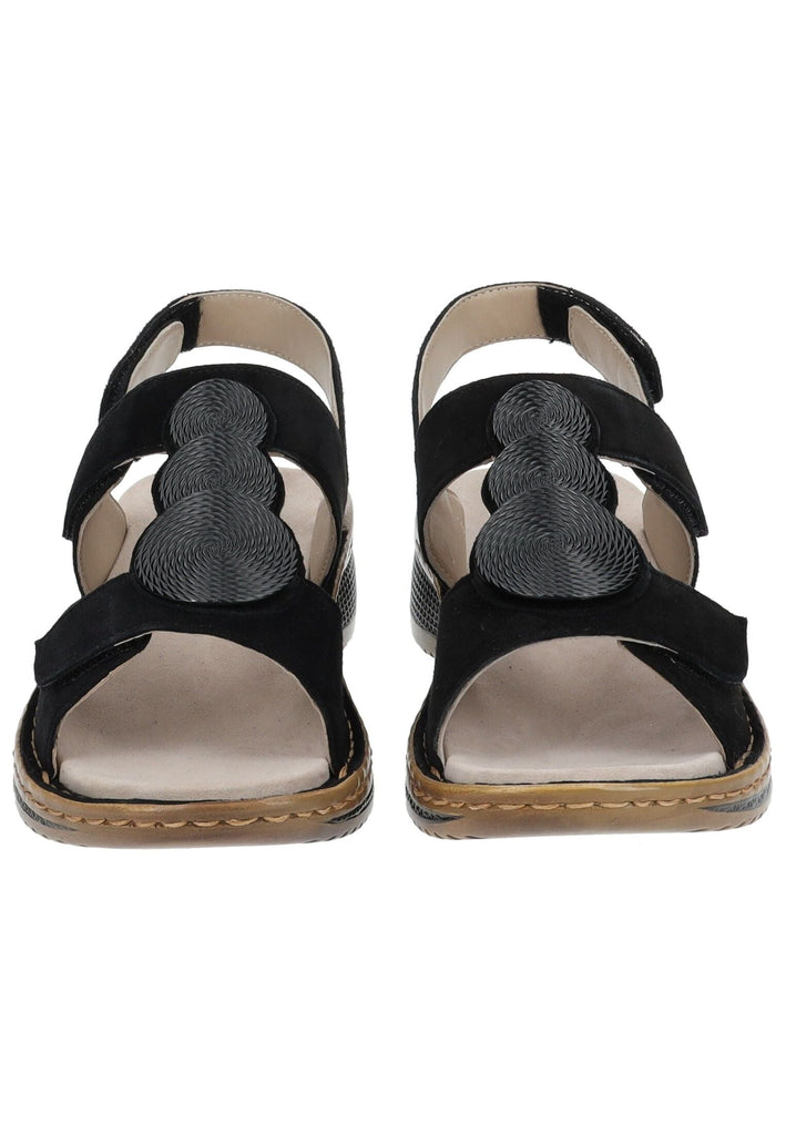 ara Sandalen Veloursleder Schwarz
