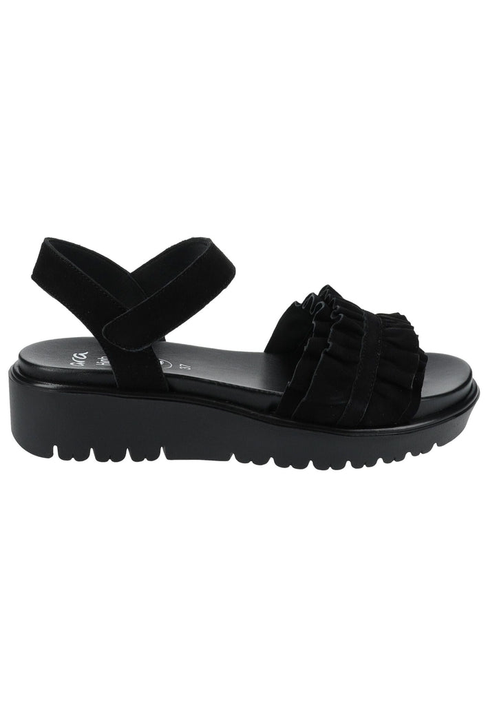 ara Sandalen Veloursleder Schwarz