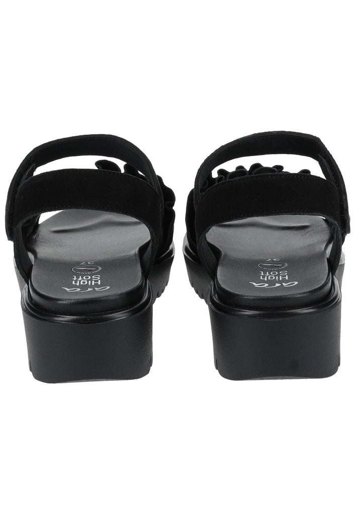 ara Sandalen Veloursleder Schwarz