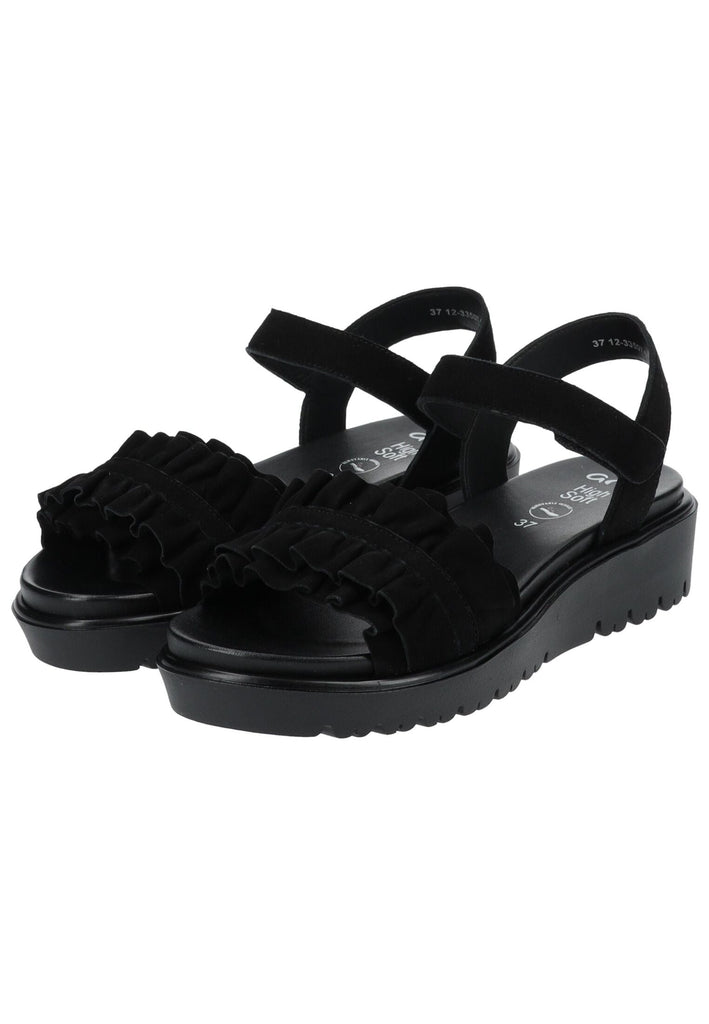 ara Sandalen Veloursleder Schwarz
