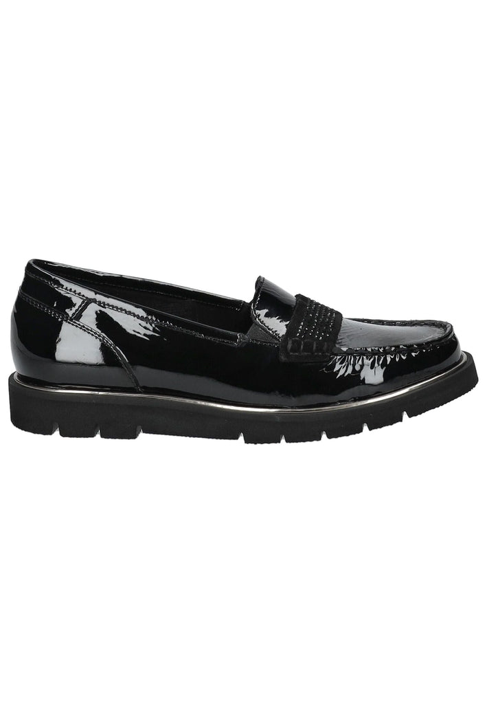 ara Slipper Leder Schwarz Lack