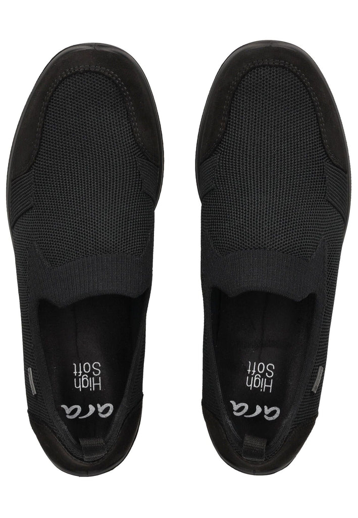 ara Slipper Leder/Textil Schwarz