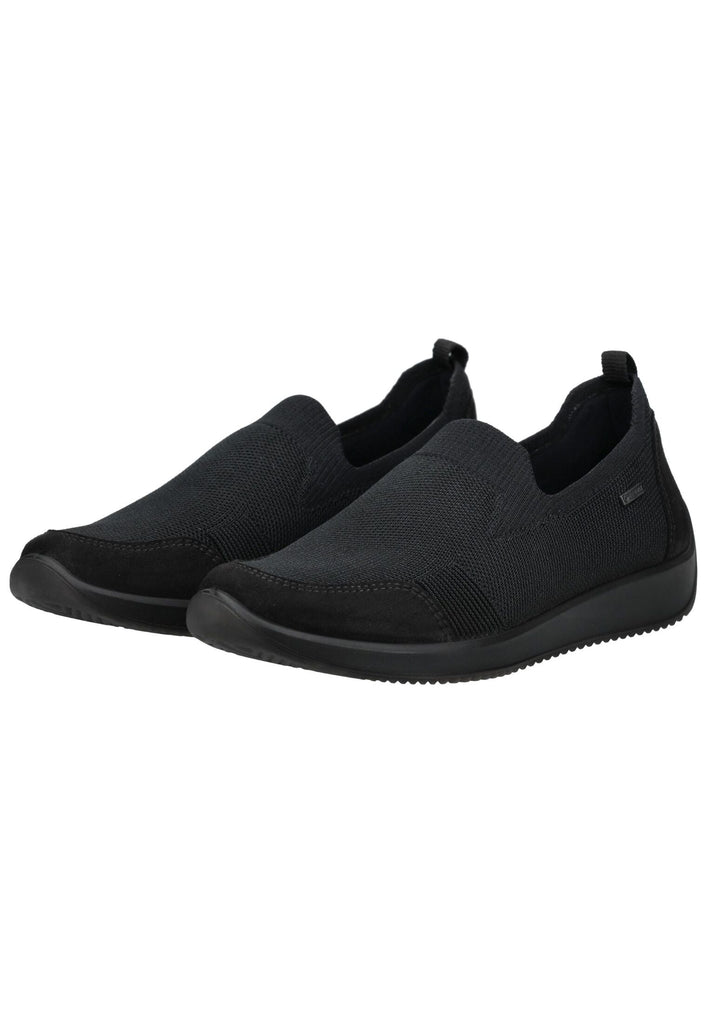 ara Slipper Leder/Textil Schwarz