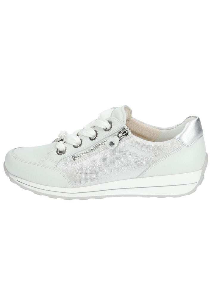 Sneaker ara Sneaker Leder/Textil Weiß/Silber