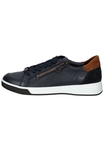 Sneaker ara Sneaker Veloursleder/Textil Blau/Braun